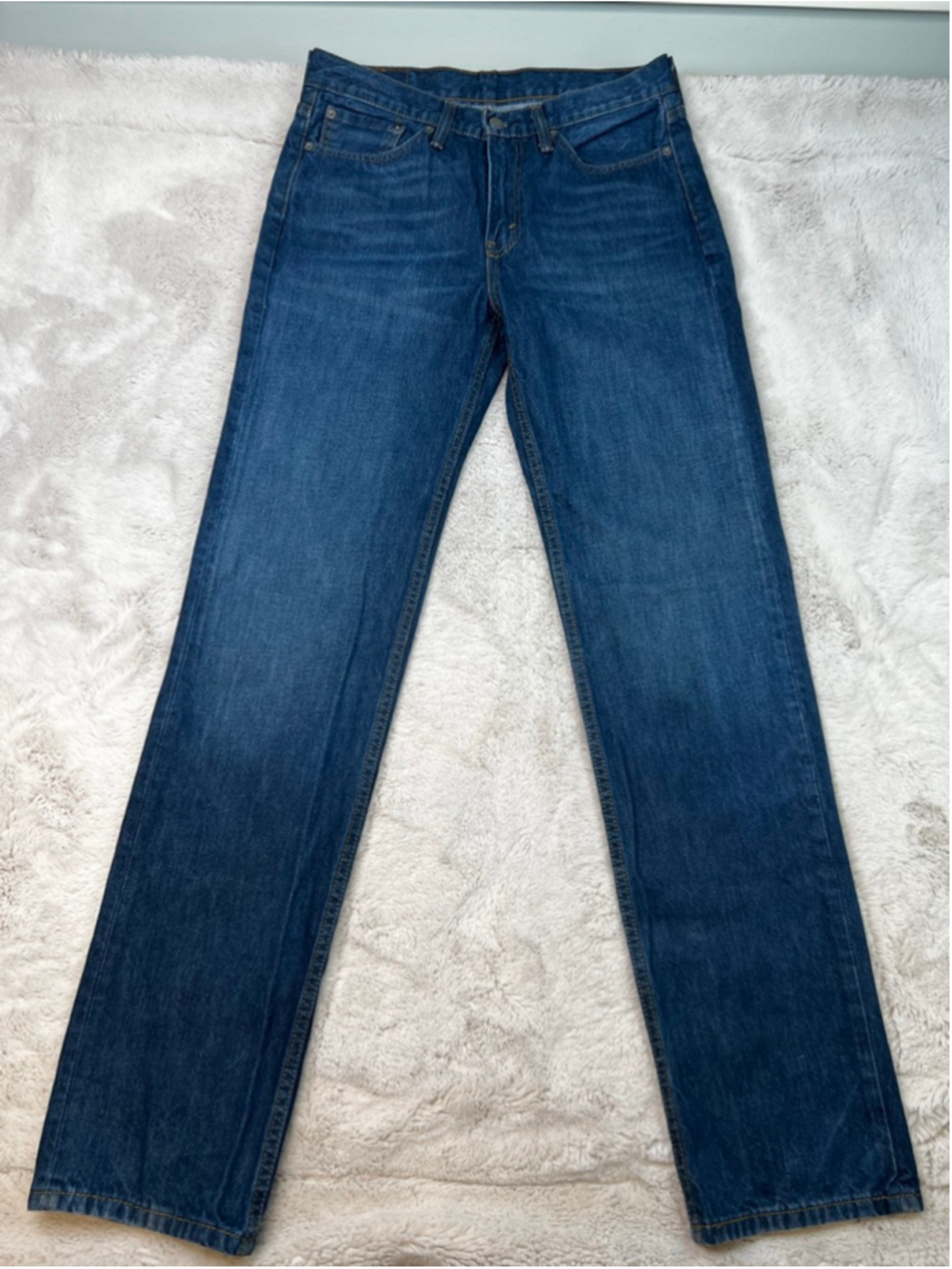 Levis 514 Straight Leg Jeans Mens 32x34 Cotton Dark Wash Denim Classic